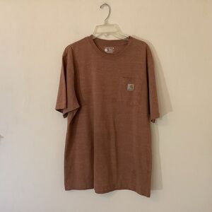 Carhartt Loose Fit Heavyweight Short-Sleeve Men's Pocket T-Shirt Size L Mauve